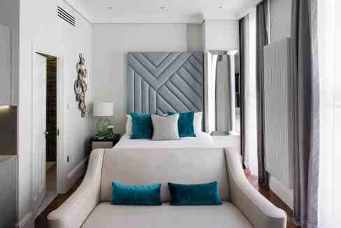Elegant Marylebone York Street Apartments bedroom with contemporary design and cozy accents.