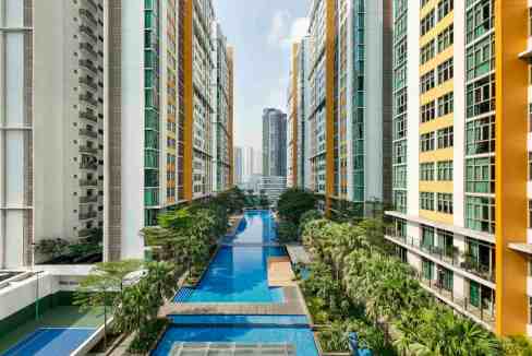 Modern high-rise buildings at The Vista Aparthotel in Ho Chi Minh City.