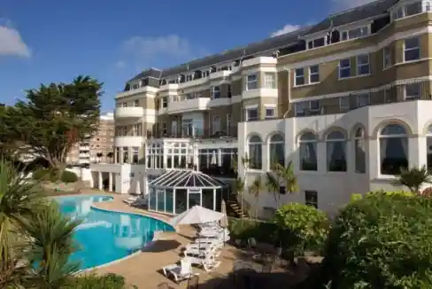 Luxury Bournemouth East Cliff Apartments with pool and sea views.