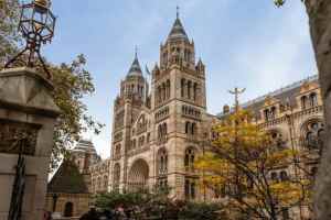Historic Gothic-style church with twin towers and ornate architecture in South Kensington.
